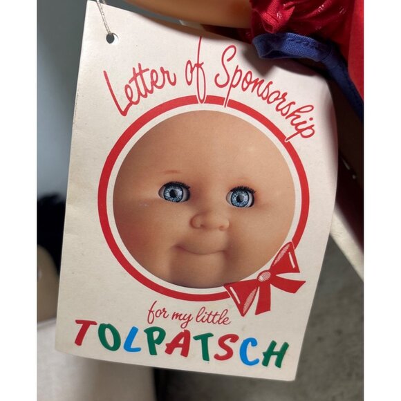 Zapf Creation Doll Tolpatsch Red Dress Duck Blond Original Box West Germany - Picture 10 of 14